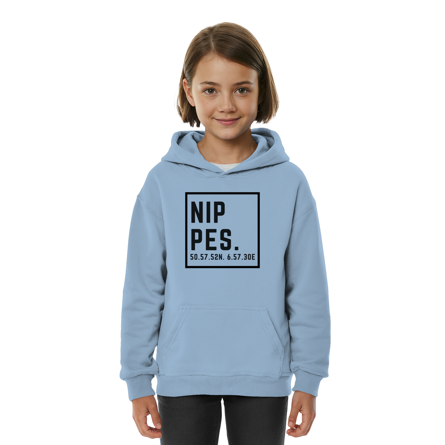 Nippes Koordinaten (großer Druck auf der Brust) - Kids Basic Hoodie