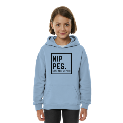 Nippes Koordinaten (großer Druck auf der Brust) - Kids Basic Hoodie