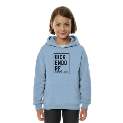 Bickendorf Koordinaten (großer Druck auf der Brust) - Kids Basic Hoodie