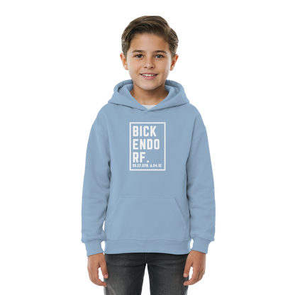 Bickendorf Koordinaten (großer Druck auf der Brust) - Kids Basic Hoodie