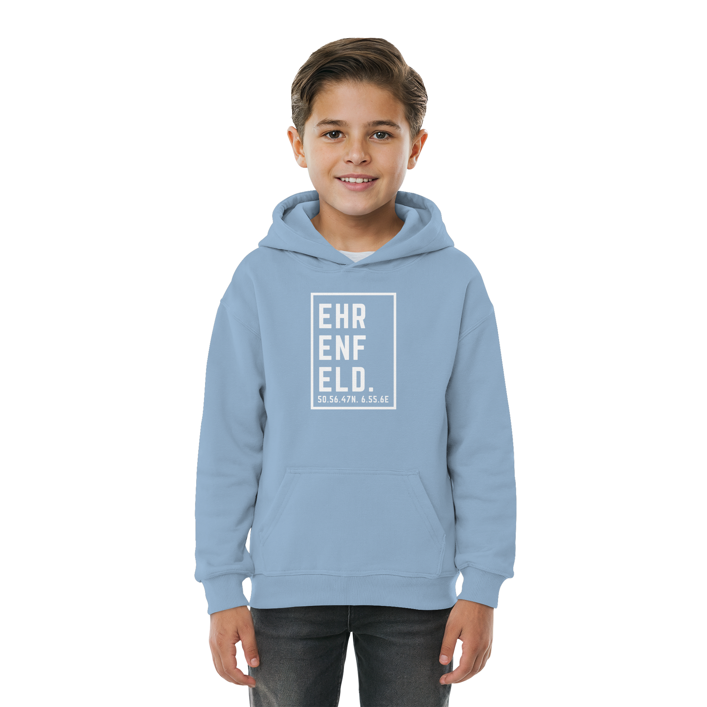 Ehrenfeld Koordinaten (großer Druck auf der Brust) - Kids Basic Hoodie