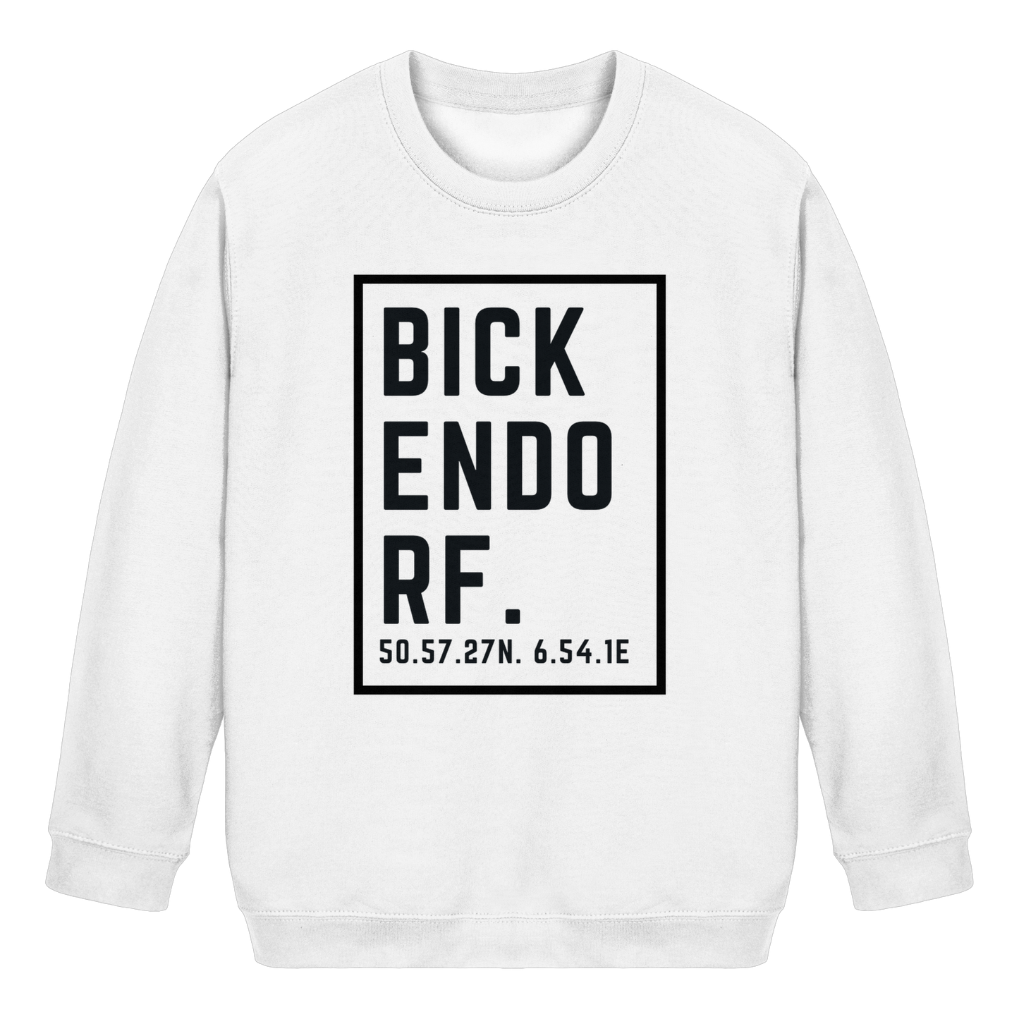 Bickendorf Koordinaten (großer Druck auf der Brust) - Kids Basic Sweatshirt