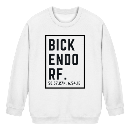 Bickendorf Koordinaten (großer Druck auf der Brust) - Kids Basic Sweatshirt