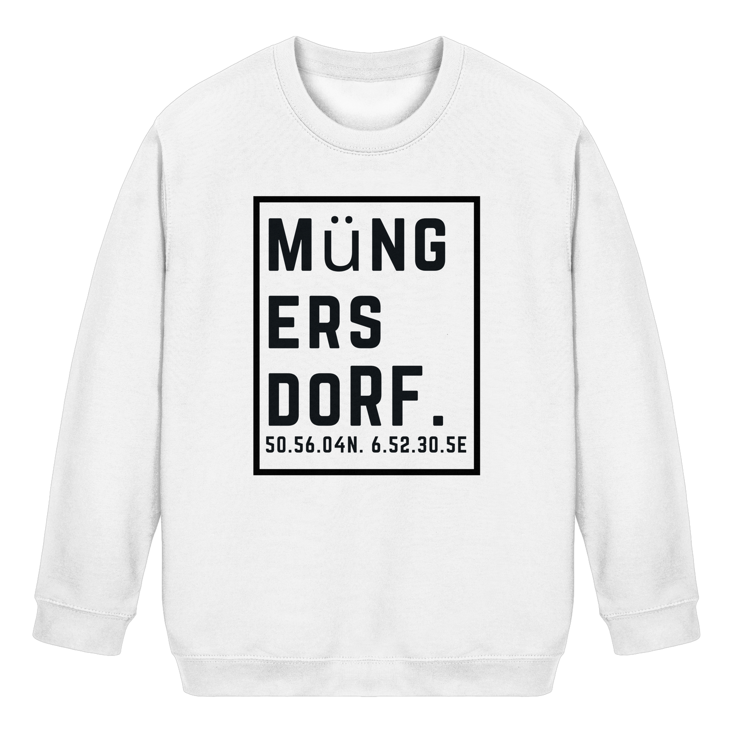 Müngersdorf Koordinaten (großer Druck auf der Brust) - Kids Basic Sweatshirt