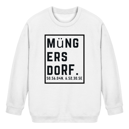 Müngersdorf Koordinaten (großer Druck auf der Brust) - Kids Basic Sweatshirt