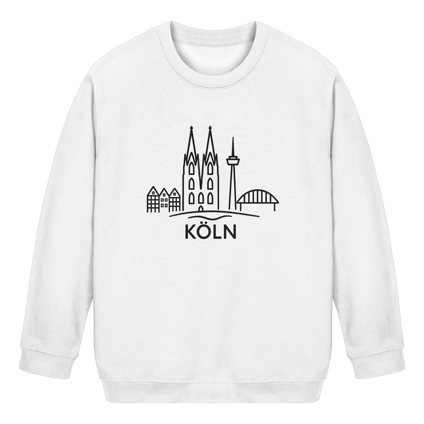 Köln Skyline (großer Druck auf der Brust) - Kids Basic Sweatshirt