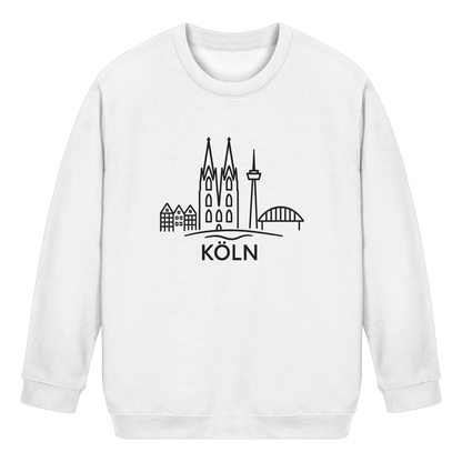 Köln Skyline (großer Druck auf der Brust) - Kids Basic Sweatshirt