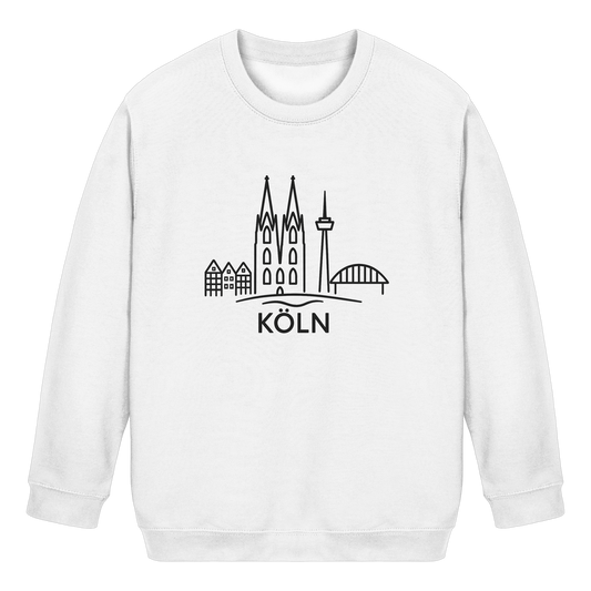 Köln Skyline (großer Druck auf der Brust) - Kids Basic Sweatshirt