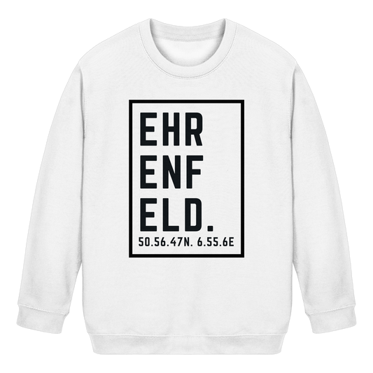 Ehrenfeld Koordinaten (großer Druck auf der Brust) - Kids Basic Sweatshirt