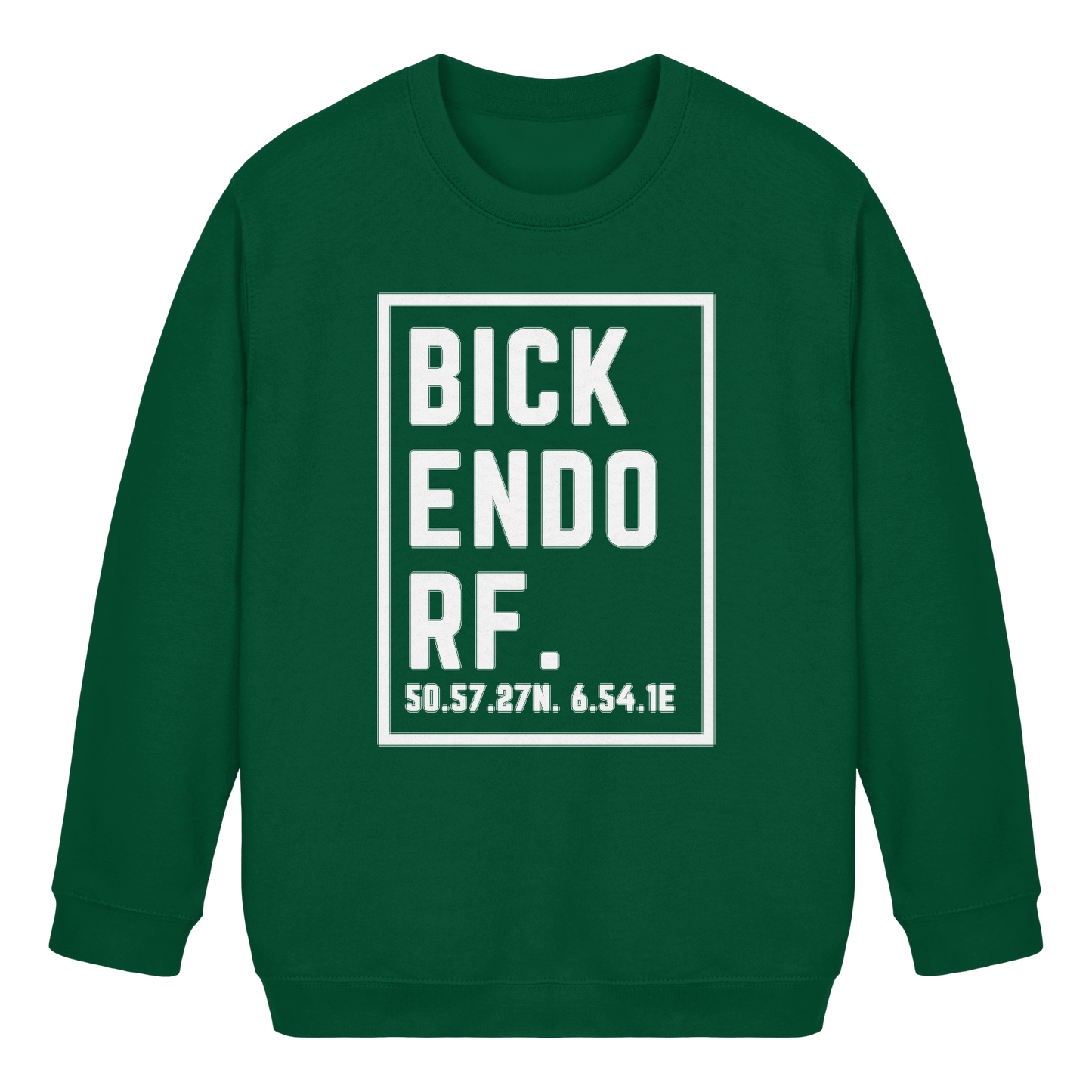 Bickendorf Koordinaten (großer Druck auf der Brust) - Kids Basic Sweatshirt
