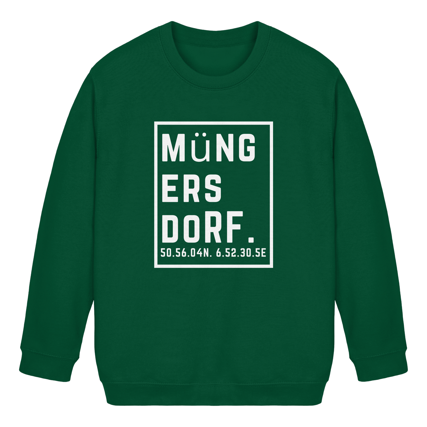 Müngersdorf Koordinaten (großer Druck auf der Brust) - Kids Basic Sweatshirt