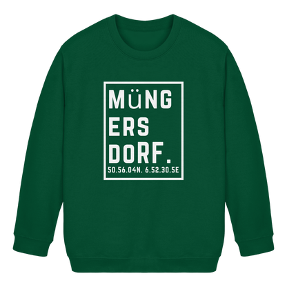 Müngersdorf Koordinaten (großer Druck auf der Brust) - Kids Basic Sweatshirt