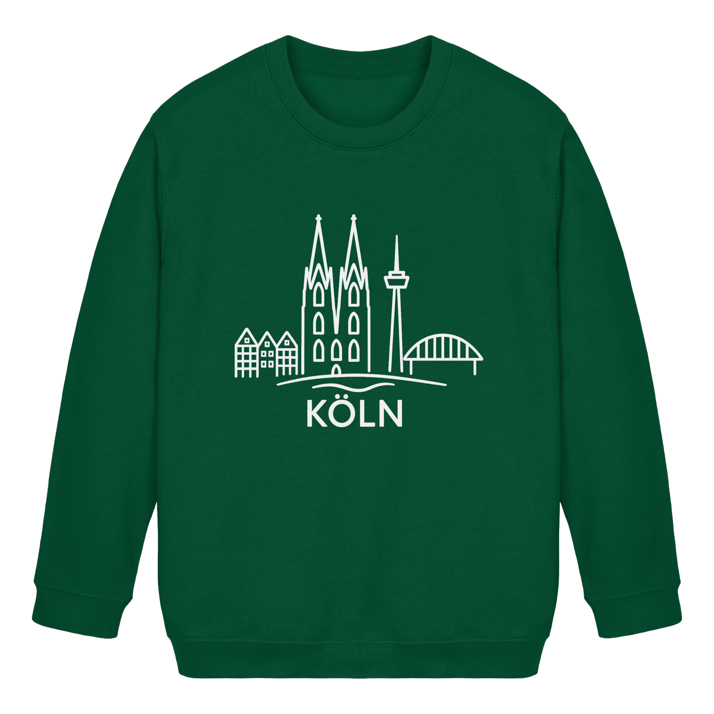 Köln Skyline (großer Druck auf der Brust) - Kids Basic Sweatshirt