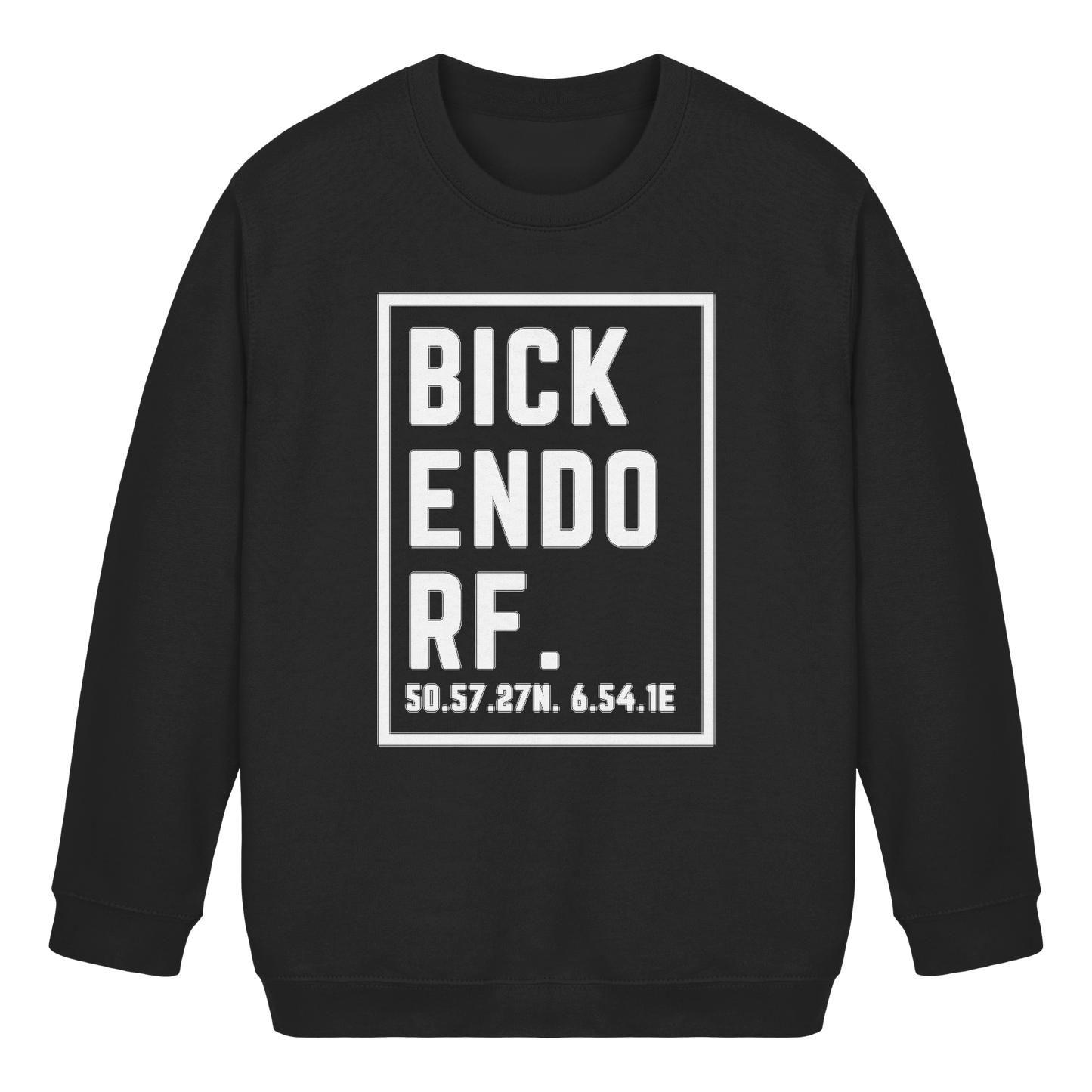 Bickendorf Koordinaten (großer Druck auf der Brust) - Kids Basic Sweatshirt