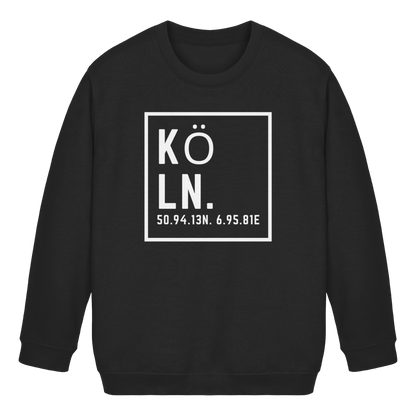 Köln Koordinaten (großer Druck auf der Brust) - Kids Basic Sweatshirt