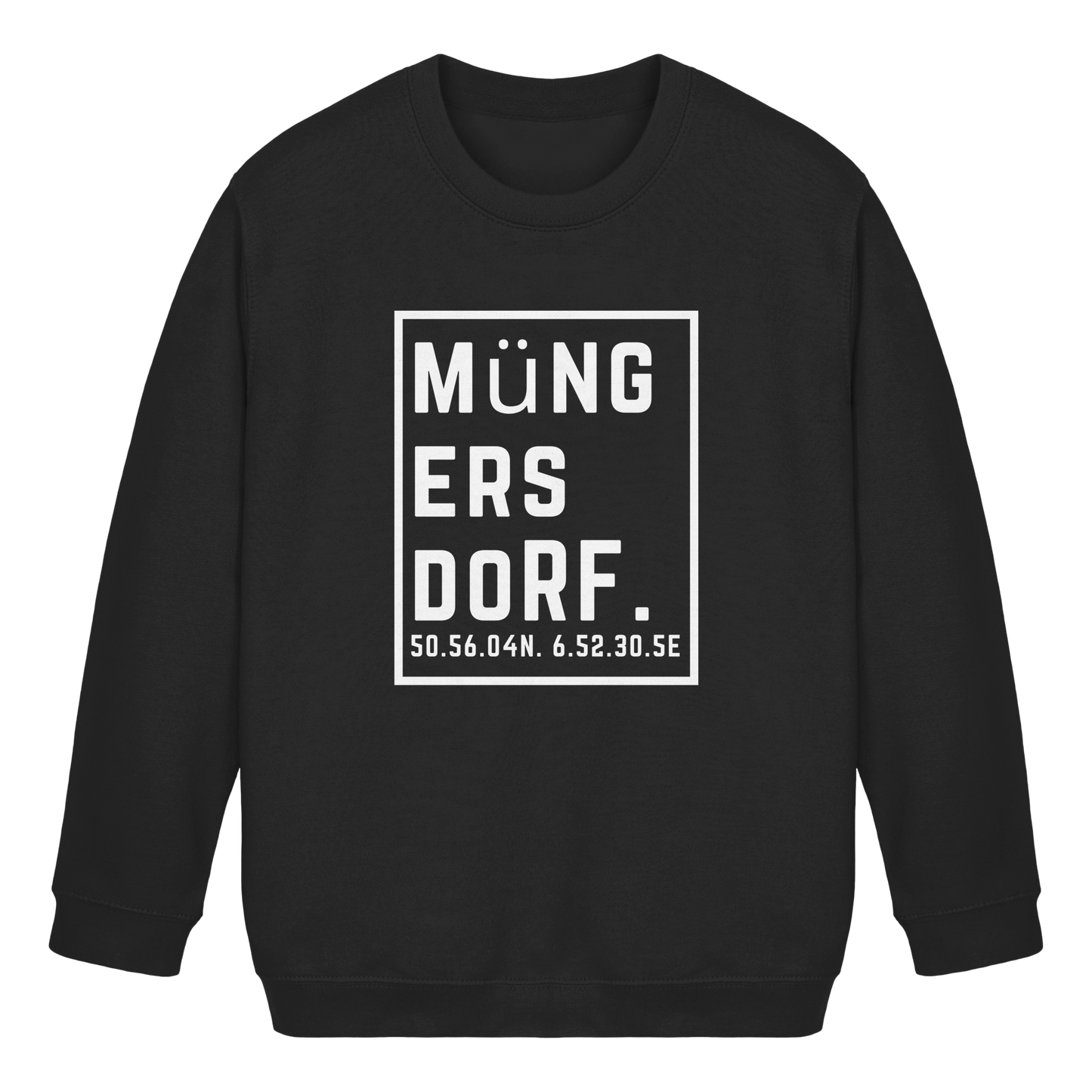 Müngersdorf Koordinaten (großer Druck auf der Brust) - Kids Basic Sweatshirt
