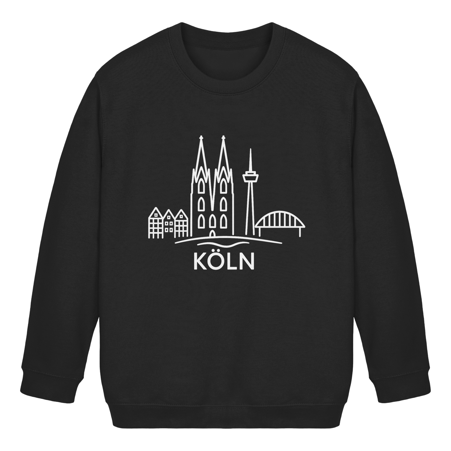 Köln Skyline (großer Druck auf der Brust) - Kids Basic Sweatshirt