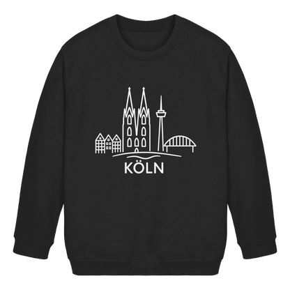 Köln Skyline (großer Druck auf der Brust) - Kids Basic Sweatshirt
