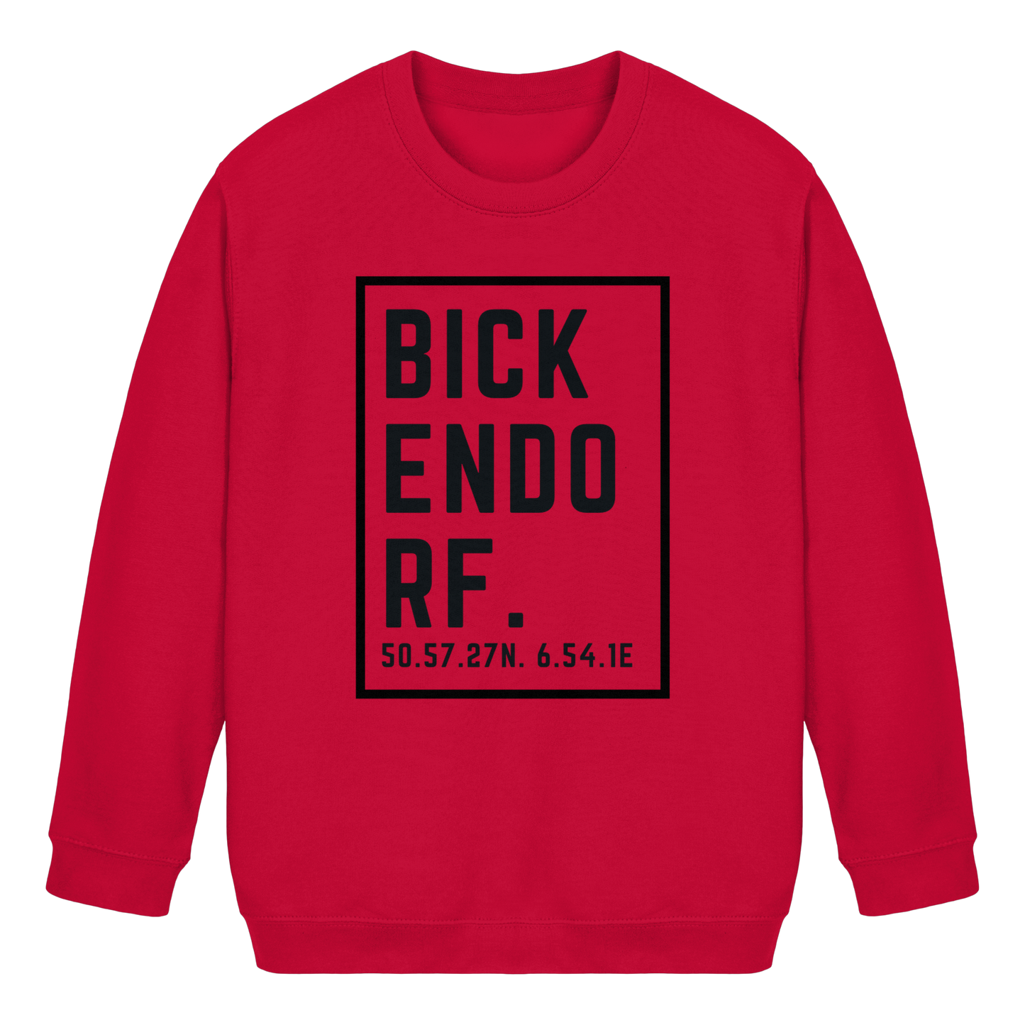 Bickendorf Koordinaten (großer Druck auf der Brust) - Kids Basic Sweatshirt