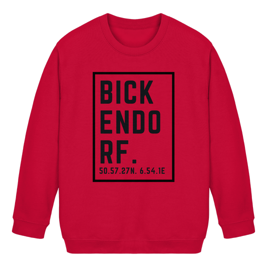 Bickendorf Koordinaten (großer Druck auf der Brust) - Kids Basic Sweatshirt