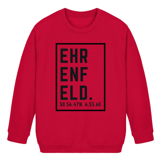 Ehrenfeld Koordinaten (großer Druck auf der Brust) - Kids Basic Sweatshirt