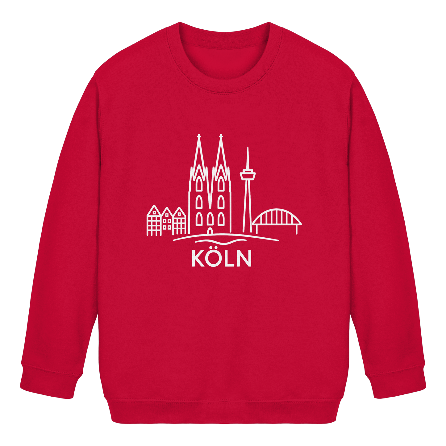 Köln Skyline (großer Druck auf der Brust) - Kids Basic Sweatshirt