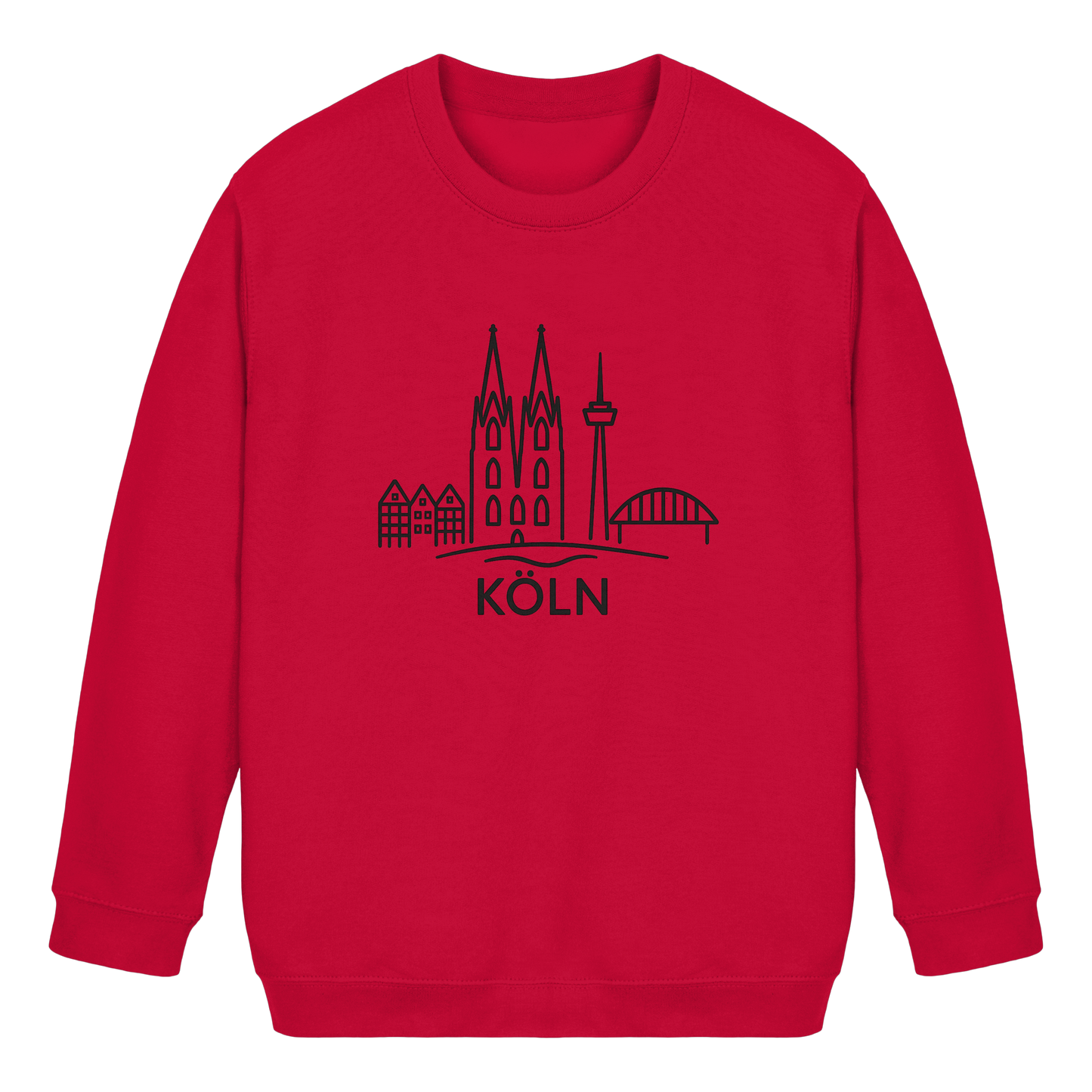 Köln Skyline (großer Druck auf der Brust) - Kids Basic Sweatshirt