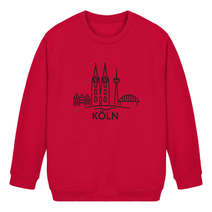 Köln Skyline (großer Druck auf der Brust) - Kids Basic Sweatshirt