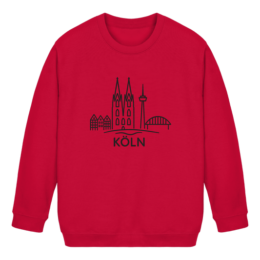 Köln Skyline (großer Druck auf der Brust) - Kids Basic Sweatshirt