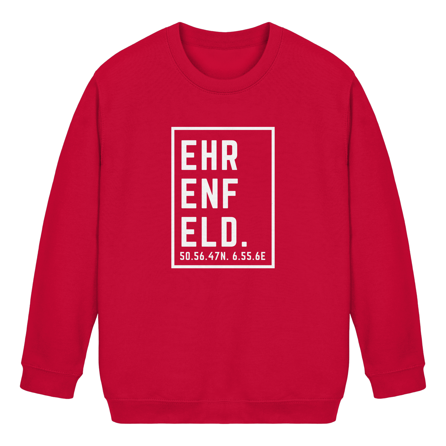 Ehrenfeld Koordinaten (großer Druck auf der Brust) - Kids Basic Sweatshirt