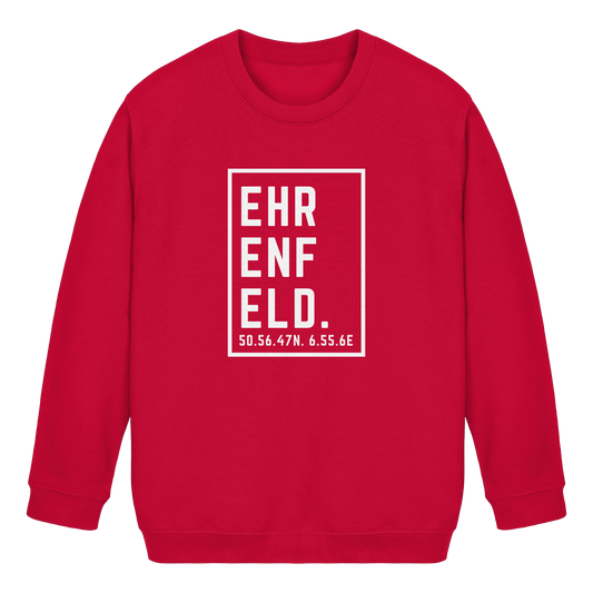 Ehrenfeld Koordinaten (großer Druck auf der Brust) - Kids Basic Sweatshirt