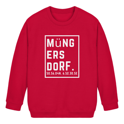 Müngersdorf Koordinaten (großer Druck auf der Brust) - Kids Basic Sweatshirt