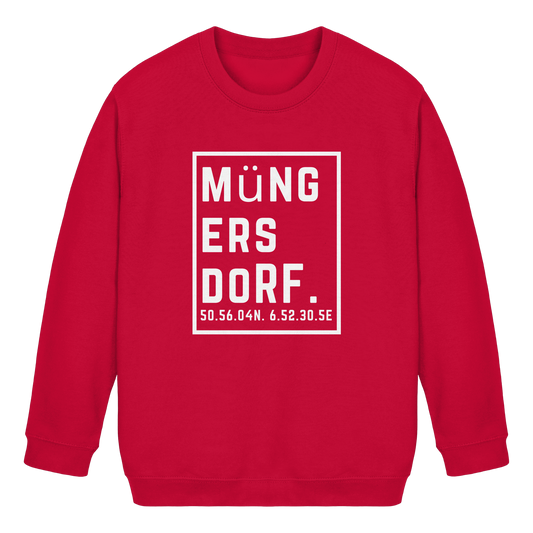 Müngersdorf Koordinaten (großer Druck auf der Brust) - Kids Basic Sweatshirt