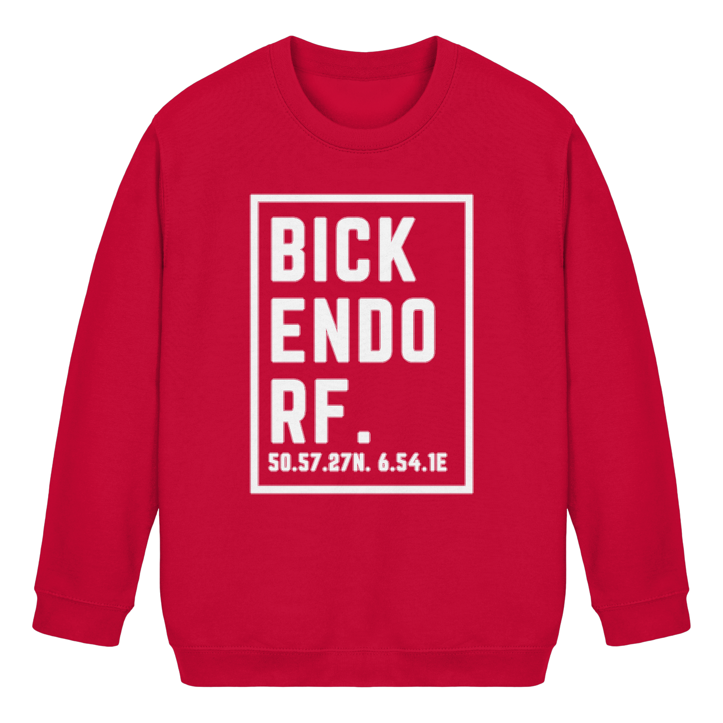 Bickendorf Koordinaten (großer Druck auf der Brust) - Kids Basic Sweatshirt