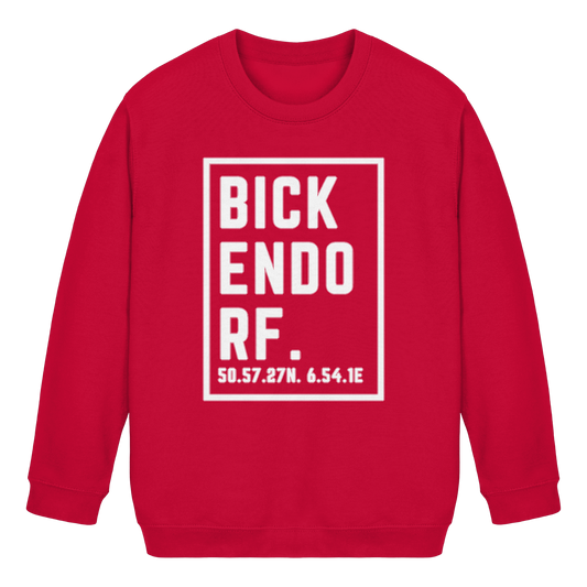 Bickendorf Koordinaten (großer Druck auf der Brust) - Kids Basic Sweatshirt