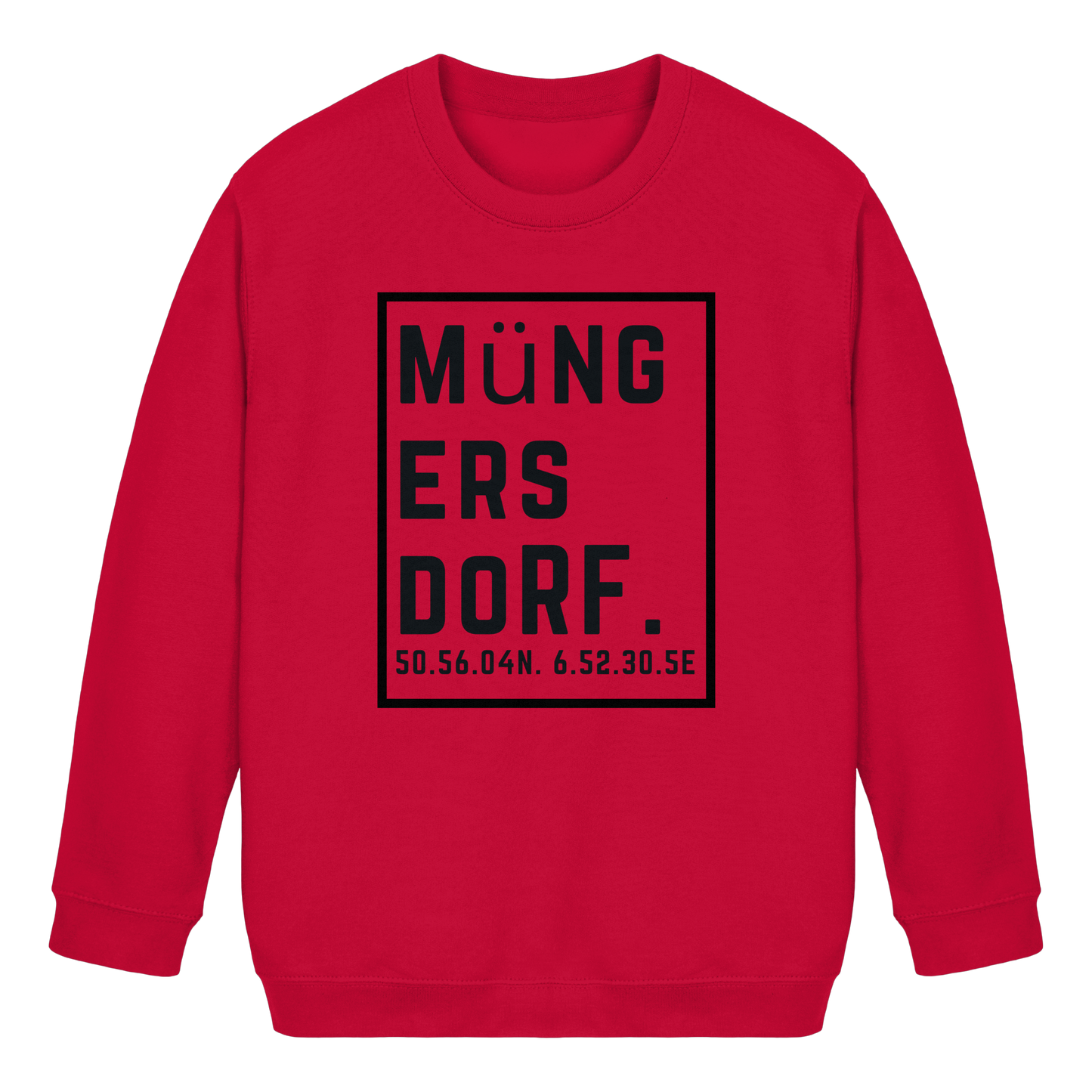 Müngersdorf Koordinaten (großer Druck auf der Brust) - Kids Basic Sweatshirt