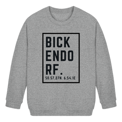 Bickendorf Koordinaten (großer Druck auf der Brust) - Kids Basic Sweatshirt