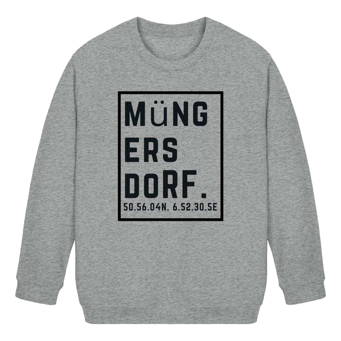 Müngersdorf Koordinaten (großer Druck auf der Brust) - Kids Basic Sweatshirt