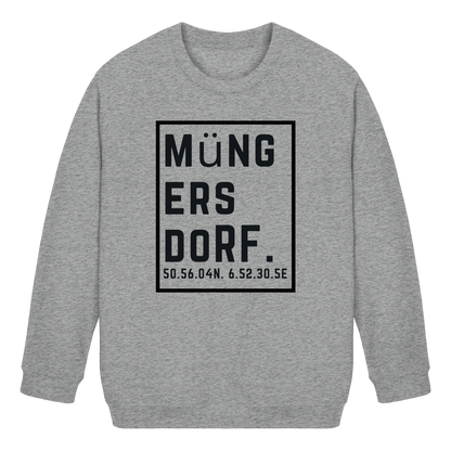 Müngersdorf Koordinaten (großer Druck auf der Brust) - Kids Basic Sweatshirt