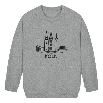 Köln Skyline (großer Druck auf der Brust) - Kids Basic Sweatshirt