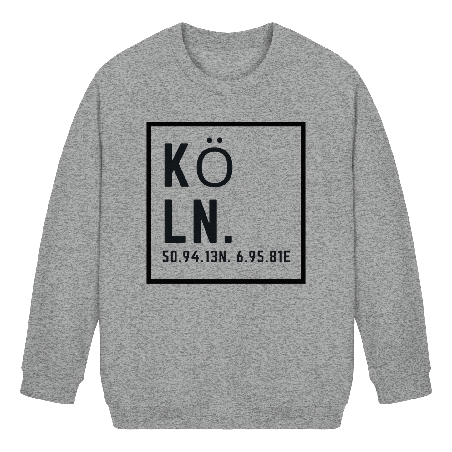 Köln Koordinaten (großer Druck auf der Brust) - Kids Basic Sweatshirt
