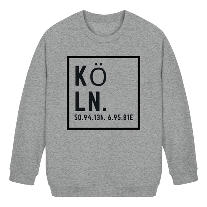 Köln Koordinaten (großer Druck auf der Brust) - Kids Basic Sweatshirt