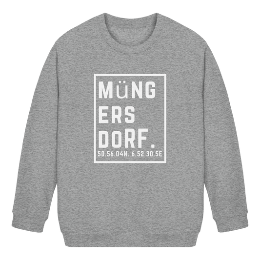 Müngersdorf Koordinaten (großer Druck auf der Brust) - Kids Basic Sweatshirt