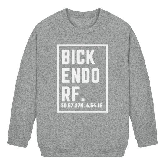 Bickendorf Koordinaten (großer Druck auf der Brust) - Kids Basic Sweatshirt
