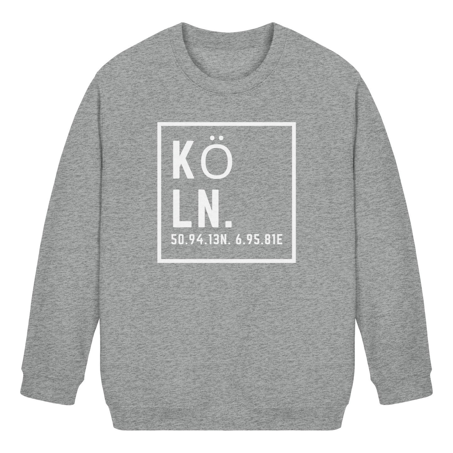 Köln Koordinaten (großer Druck auf der Brust) - Kids Basic Sweatshirt