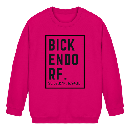 Bickendorf Koordinaten (großer Druck auf der Brust) - Kids Basic Sweatshirt