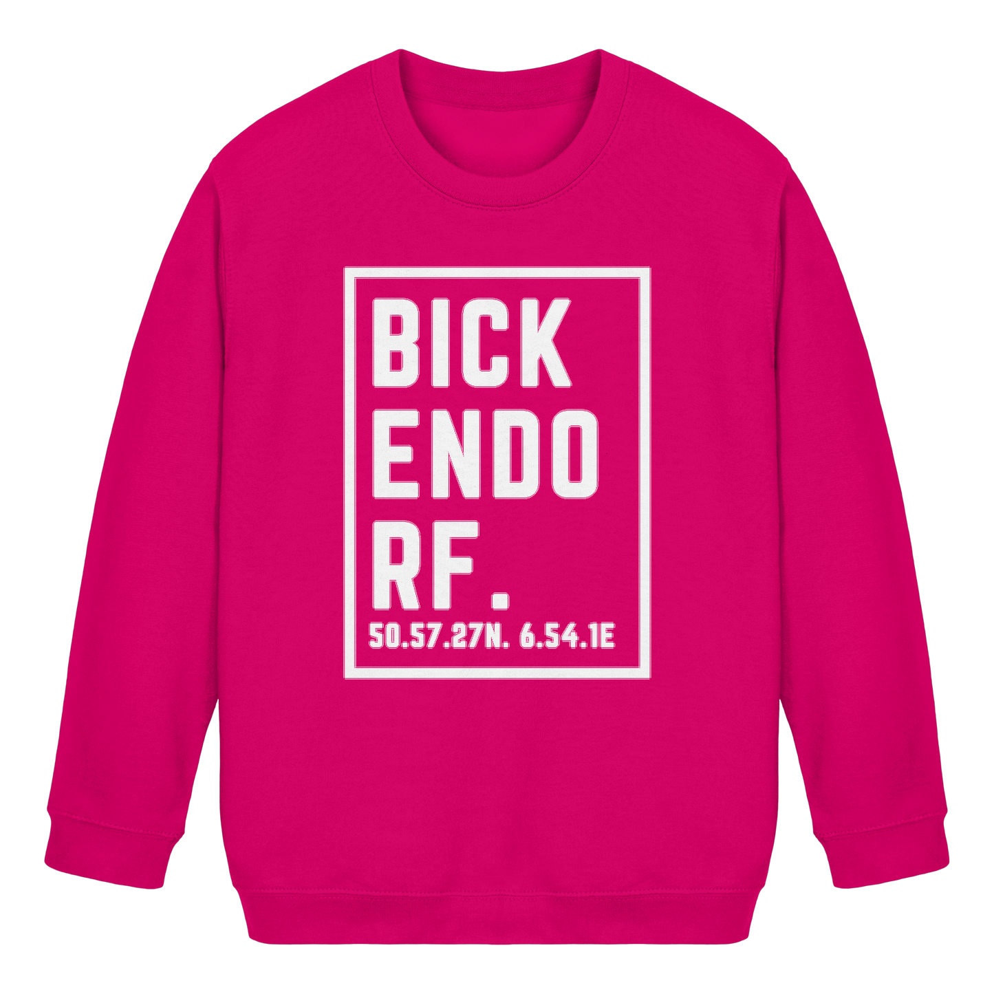 Bickendorf Koordinaten (großer Druck auf der Brust) - Kids Basic Sweatshirt