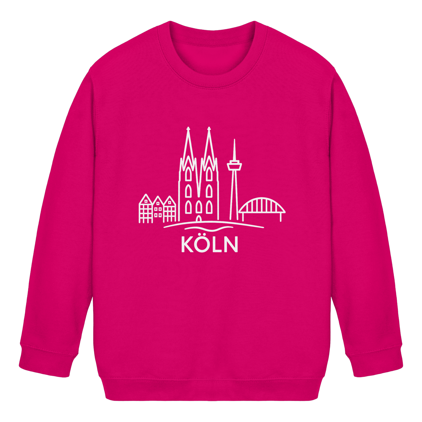 Köln Skyline (großer Druck auf der Brust) - Kids Basic Sweatshirt