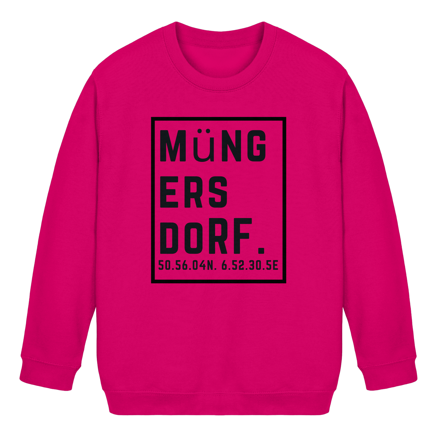 Müngersdorf Koordinaten (großer Druck auf der Brust) - Kids Basic Sweatshirt