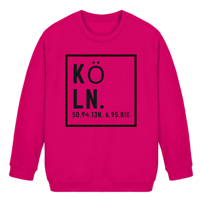 Köln Koordinaten (großer Druck auf der Brust) - Kids Basic Sweatshirt